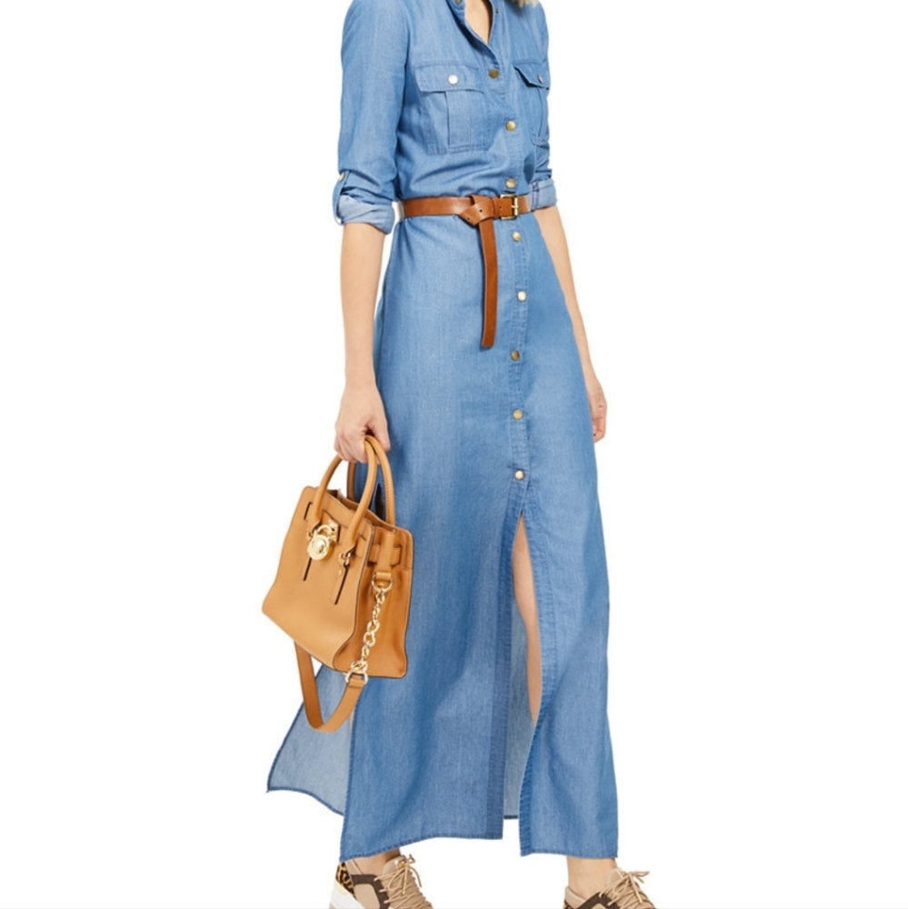 Michael Michael Kors Maxi Shirt Dress- Size: XS